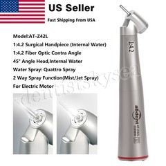 abdent 45° Angle Head Contra Angle LED Optic 1:4.2 Handpiece Inner Water Spray