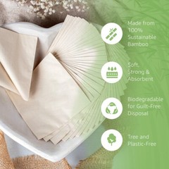 Ibambo Bamboo Cocktail Napkins – 250 Pack, 2-Ply, Ecofriendly Beverage Napkins