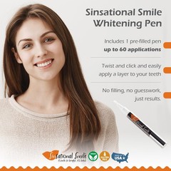 Sinsational Smile Teeth Whitening Pen, Up to 60 0.1 Fl Oz (Pack of 1)