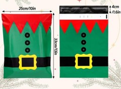 Christmas Poly Mailers 10×13 Holiday Shipping Wrapping Gift Bags 15 Count