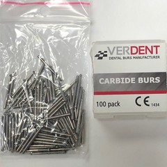 FG4 FG #4 Dental Carbide Burs, (100 Pack) – High Speed Friction Grip Made in EUR