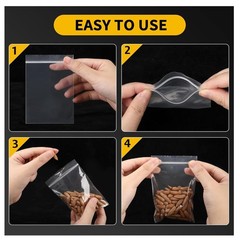 Small Plastic Bags, 300 PCS Mini Baggies 3 Assorted Sizes 2×2 2×3 3×4 Inch.Mini.