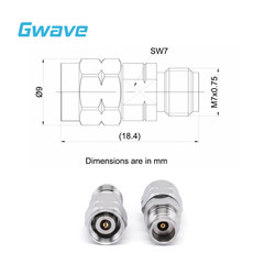 2.4mm Male to 2.4mm Female Adapter, DC – 50GHz
