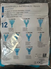 Henry Schein Perforated Dental Impression Trays Medium Upper 12 Pack 900-4565
