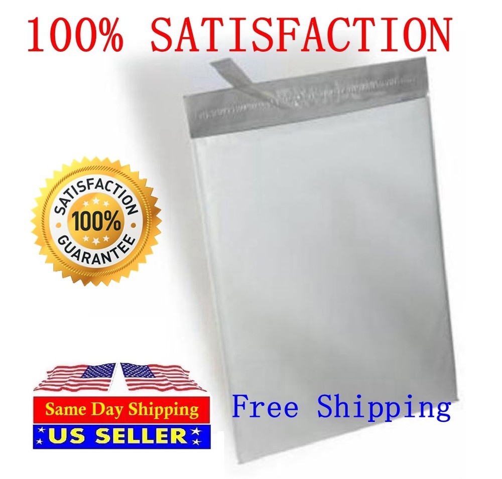 500 Combo 400 6X9 & 100 7.5X10.5 White Poly Mailer Self Sealing Shipping Bags
