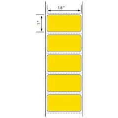 1.5X1 inch 1″ Core Yellow Thermal Direct Barcode Labels 1375 L/R And 12 R/C