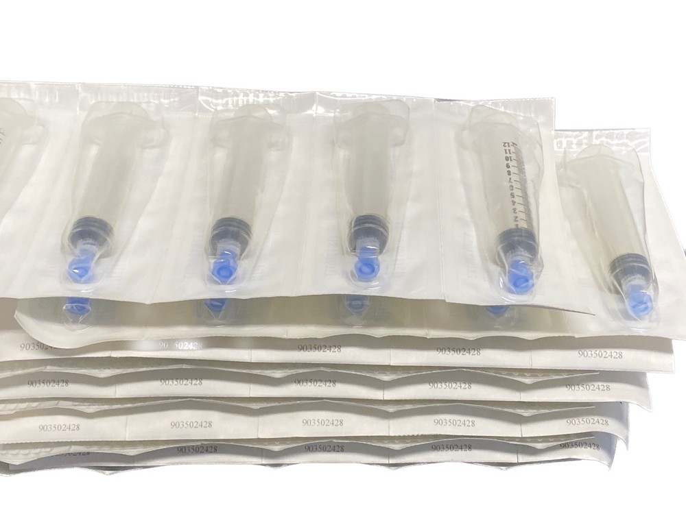 (50) General Use 12mL Plastic Graduated Luer Lock Syringes Blister Packed