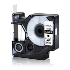 2x A45013 Black on White Label Tape Compatible for DYMO D1 LabelManager 100 200