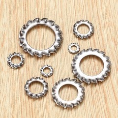 330 Pcs External Tooth Star Lock Washers, Stainless Steel External Starlock Wash
