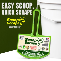 Buddy Tools Curved Bucket Scoop for 5-Gallon Buckets Drywall Mud Scraper NEW!