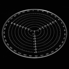 7.87 Inch Round Center Finder Compass Acrylic Wood Turning Lathe Tool Measure