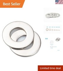 Versatile 1/4″ Stainless Steel Washers – 100 Pack – ANSI Compliant Fasteners