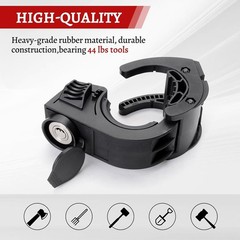 Rubber Grip Tool Holder for Roof Rack and Molle Panels, Fits Multiple Diameters
