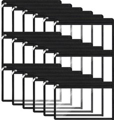 18 Pcs Clear Zipper Pouches, PVC Waterproof Cosmetic Organizer Bags, Document…