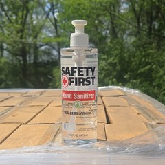 (Case of 12) Safety First Hand Sanitizer W/ Aloe 16 OZ W/ Pump, 70% Alcohol
