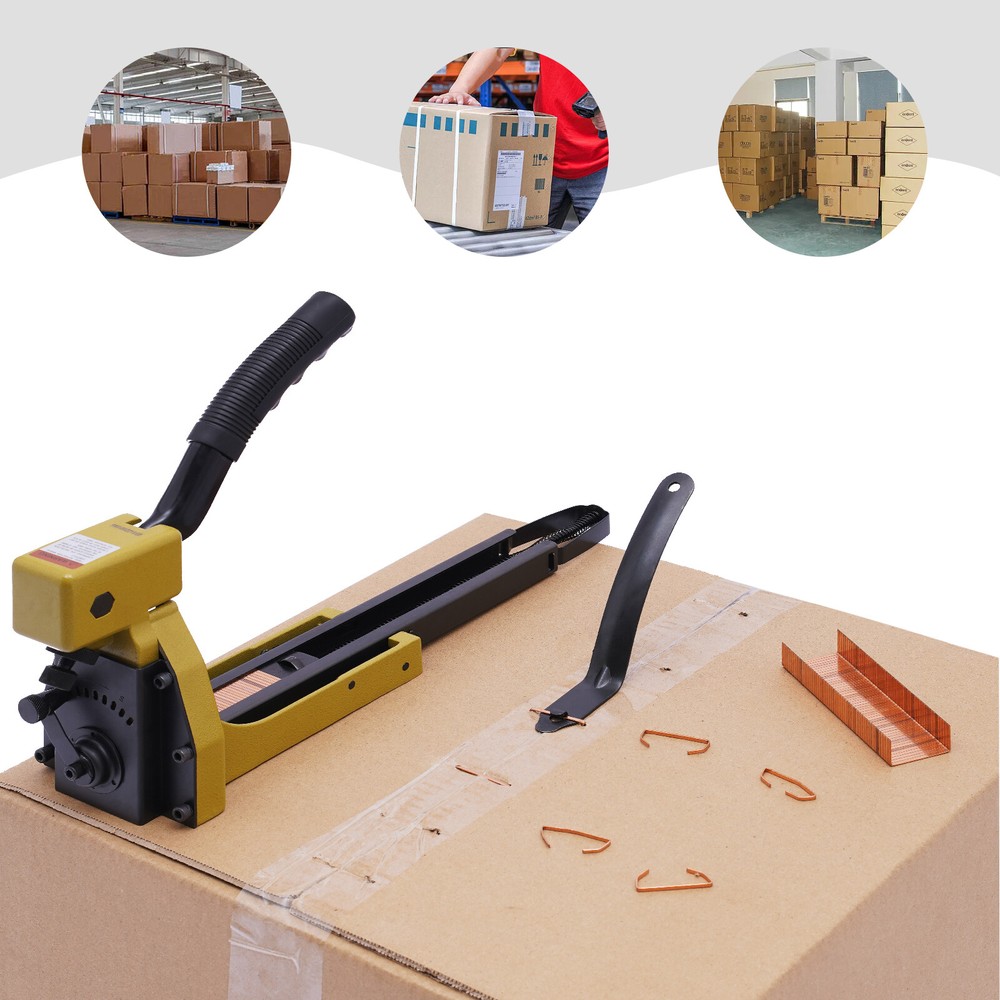 Carton Stapler w/100 Staples for Sealed Boxes, Cartons, Corrugated Cardboard??