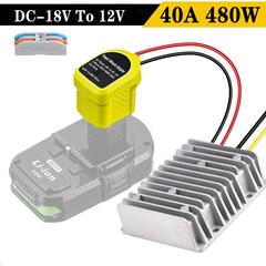 Converter DIY Step Down DC Voltage For RYOBI DC 18V To 12V 480W 40A Adapter Dock