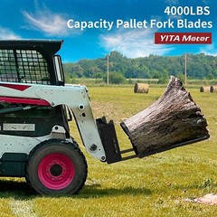 Pallet Fork Frame W/ Receiver Hitch for Skid Steer Loader Bobcat Kubota 4000LBS