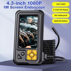 KERUI 8LED IP67 Borescope Camera 1M Flexible Cable 1080P HD 4.3 Inch Display
