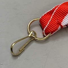(100 PACK) Lanyard Red White Blue 17″ Gold Hook