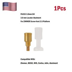 Dental Zest Locator Attachment Abutment for Zimmer ZimVie 3.5mm Implant platform