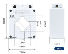 20/5A~1000/5A 30/40/50 Hole BH-0.6 series Current Transformer Copper Silver Wire