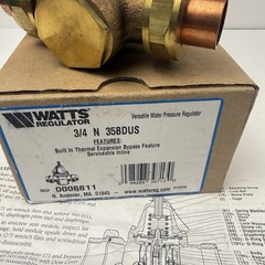 Watts Regulator 3/4 N 35BD US Versatile Water Pressure Thermal Expansion Bypass
