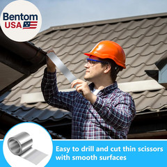 Aluminum Flashing Roll,6In X 10Ft Metal Roof Panels,32 Gauge (0.0078″/0.2Mm) Alu