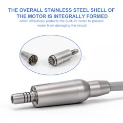 Dental Brushless Electric Micro Motor LED / 1:5 Increasing Fiber Optic Handpiece