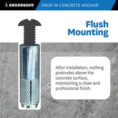 Sandbaggy 1/2″ Drop In Concrete Anchor – Coil Threaded (Zinc Plated)