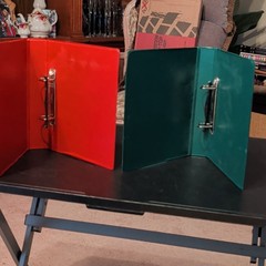 Apple Colour File Storage Binder Lot Red & Green Vinyl 1/2in Round Ring 100