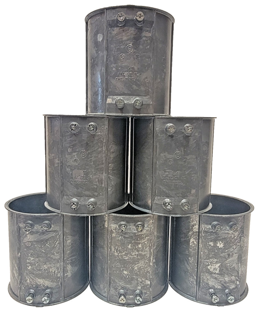 Bridgeport (Lot of 6) 249-DC 4″ EMT Rigid Zinc Set Screw Conduit Couplings