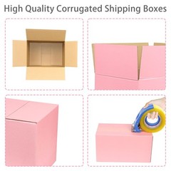 Pink Shipping Boxes Small 6x6x6 Inches, 30 Pack Corrugated Cardboard Boxes fo…