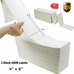 Fanfold 4″x6″ Direct Thermal Shipping Blank Label Perforated Adhesive Zebra 2844