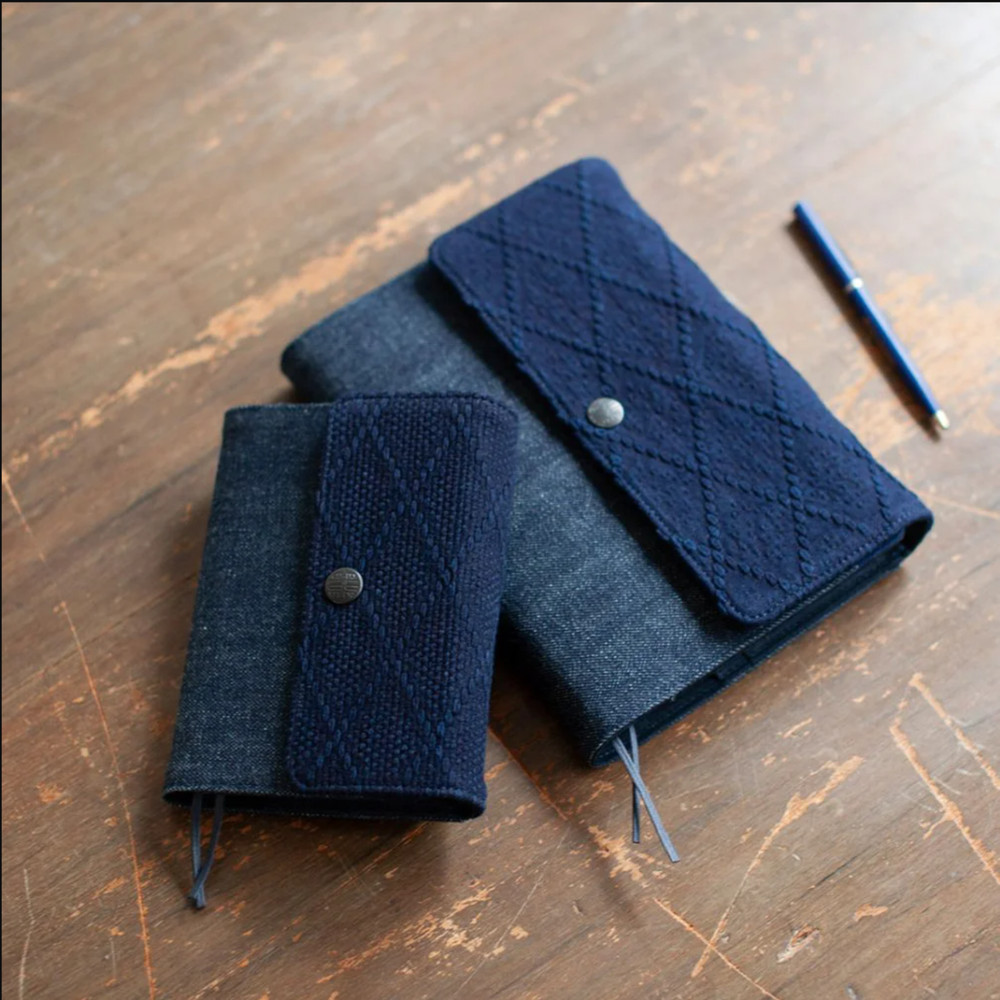 Japan Hobonichi x Blue Blue Indigo Book Sashiko Techo EDC Planner Cover A5