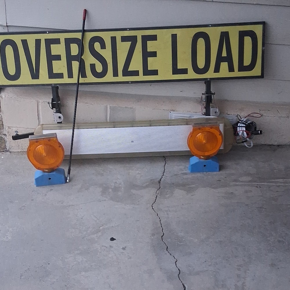 Oversize Load Sign w/ Amber Warning Lights & Mounting Brackets