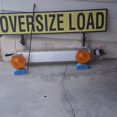 Oversize Load Sign w/ Amber Warning Lights & Mounting Brackets