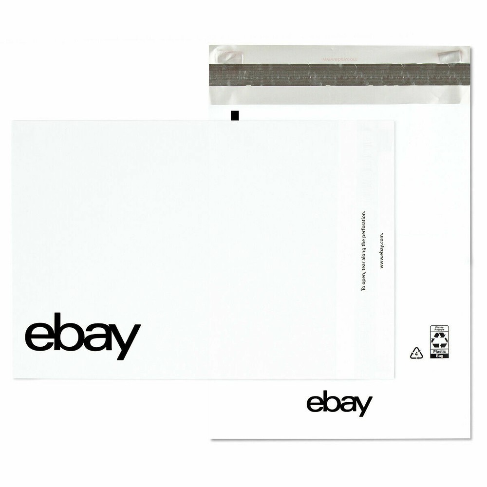25 eBay Brand 6.25″ x 8.5″ Polymailer Shipping ENVELOPES No padding – Black Logo