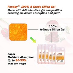 2LB Moisture Indicating Silica Gel Desiccant Orange to Green Rechargeable In…