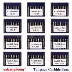 Dental Fissure Tungsten Steel Carbide Burs High Speed Handpiece FG 557/558