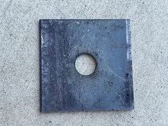 Sandbaggy 1/4″ x 3″ x 3″ Steel Square Plate Washer – 5/8″ Anchor Bolt Diameter