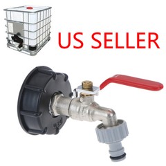 IBC Tote Tank Valve Drain Adapter 1/2″ Garden Hose Faucet Water Connector US