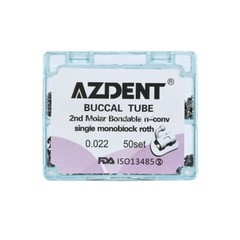 AZDENT Dental Orthodontic Buccal Tubes 1st 2nd Molar Roth MBT 022 Bondable