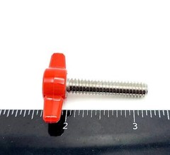 1/4″-20 Thumb Screws T Bolts with Red Butterfly Tee Wing Knob Stainless Steel