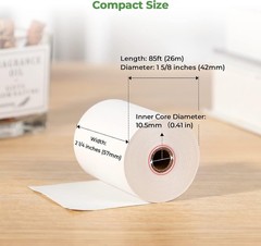 High-Quality 2 1/4″ x 85ft Thermal Receipt Paper Rolls – 50 Count, Biodegradable