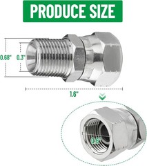 10X Hydraulic End Connector Swivel Fittings: 3/8″ NPSM Female x 3/8″ NPTF Male