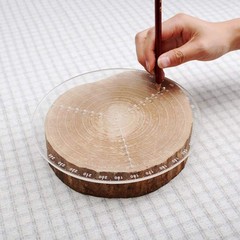 7.87 Inch Round Center Finder Compass Acrylic Wood Turning Lathe Tool Measure