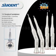 Dental Surgical Straight Handpiece 1:1 1:2 Oral Surgery 20 Degree External /Nose