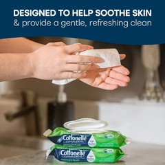 Cottonelle GentlePlus Flushable Wipes, 4 Flip-Top Packs, 42 Wipes per Pack