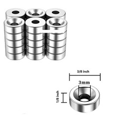 10 30 50 Countersunk Ring Magnets 3/8″ x 1/8″ Rare Earth Neodymium Disc